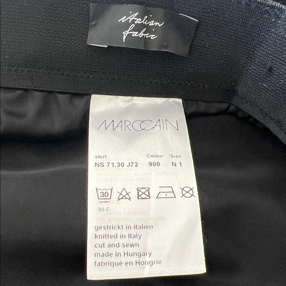 Marc Cain Skirt Italian Fabric Black Stretch N1 = US Size 2 See Measurements - Picture 7 of 8